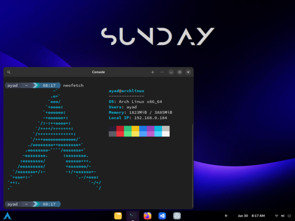 Customized Arch Linux desktop